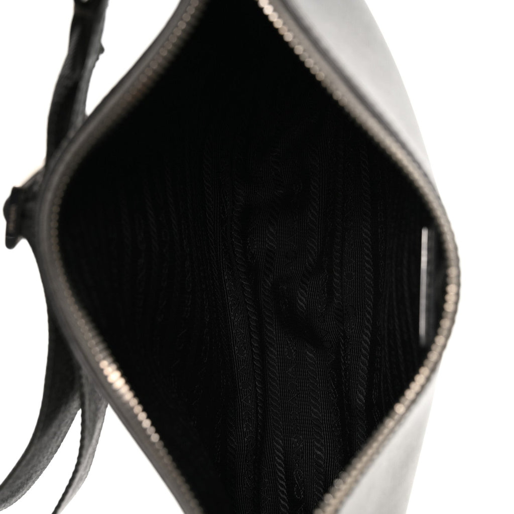 Saffiano Travel Pocket Zippered Shoulder Bag Marmo