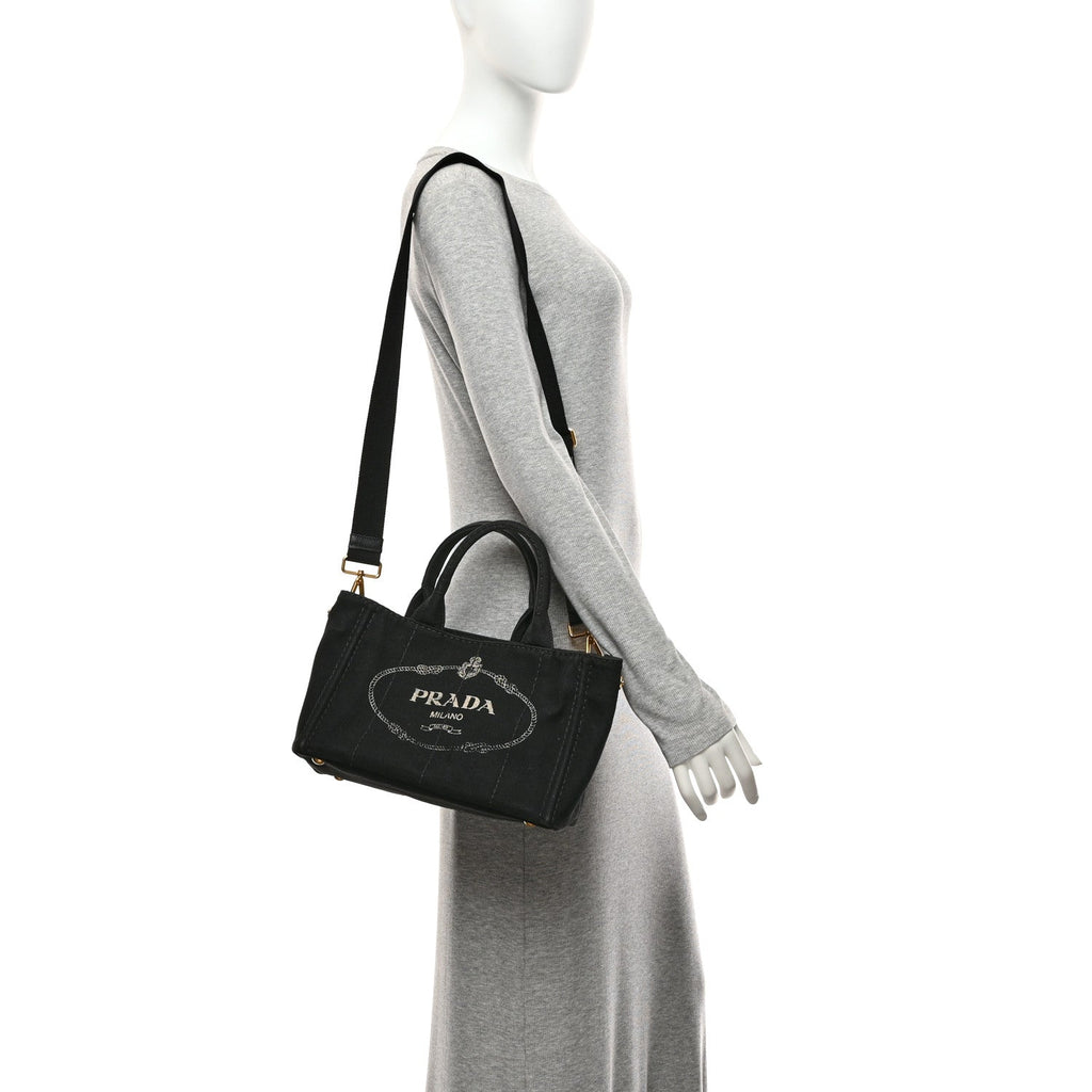 Canapa Small Logo Tote Black