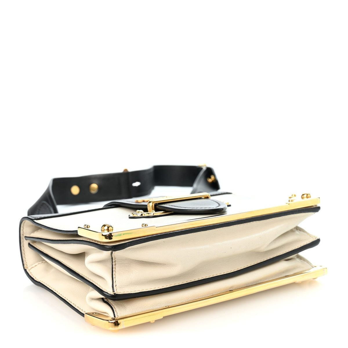 City Calf Saffiano Cahier Bag Talco Black