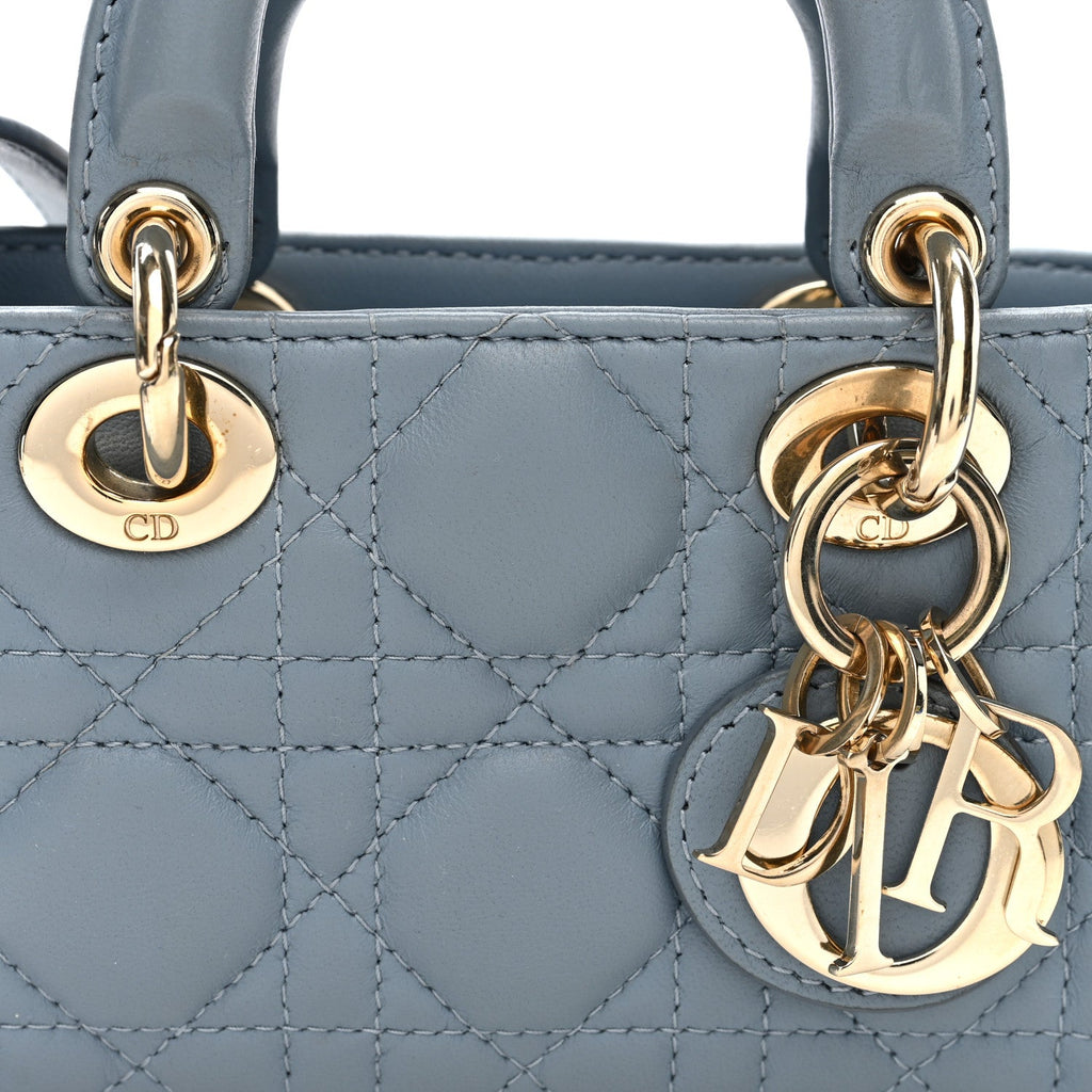 Lambskin Cannage Micro Lady D-Joy  Cloud Blue