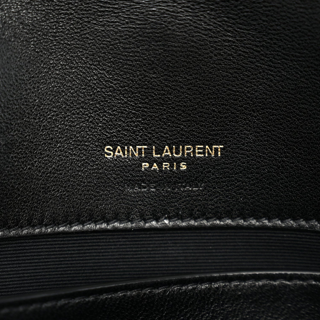 Lambskin Chevron Quilted Medium Loulou Black