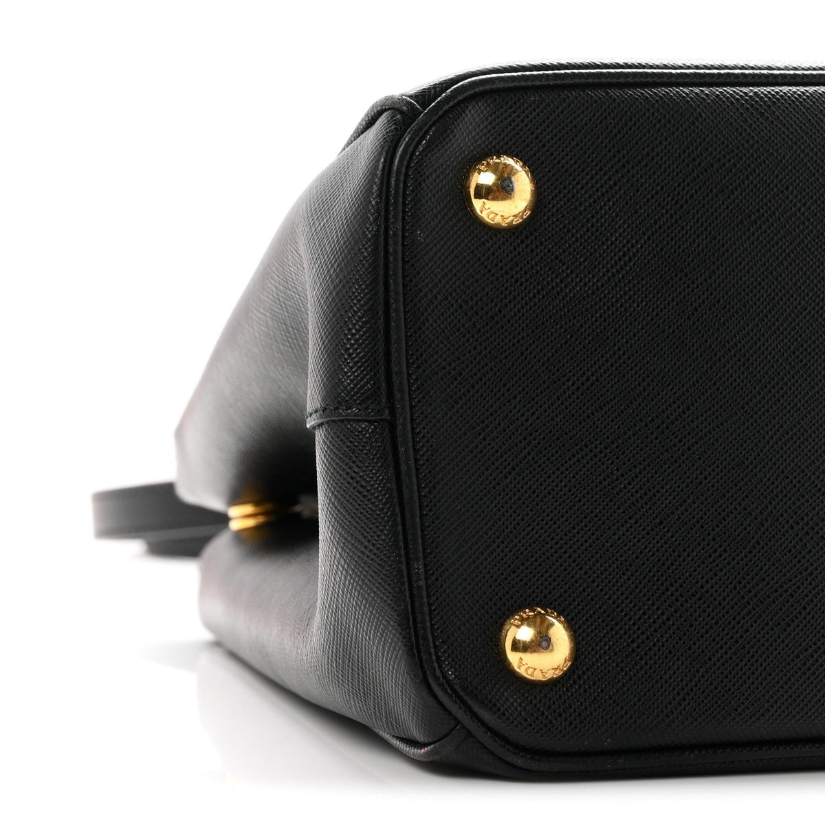 Saffiano Small Galleria Double Zip Tote Black