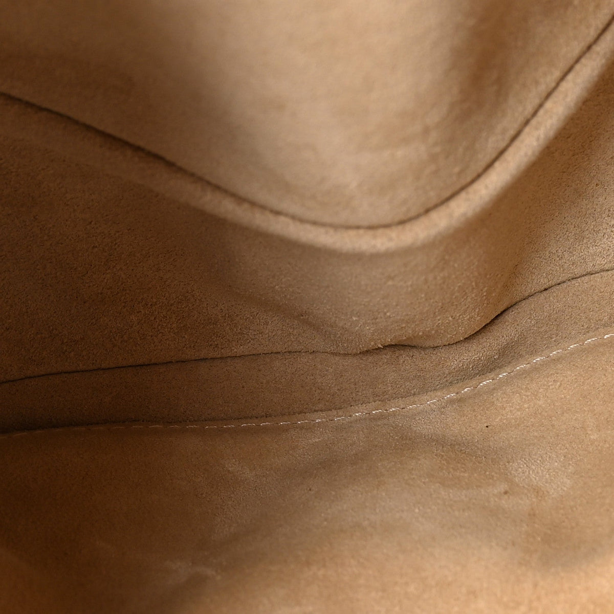 Grained Calfskin Low Key Shoulder Bag Limestone Gray