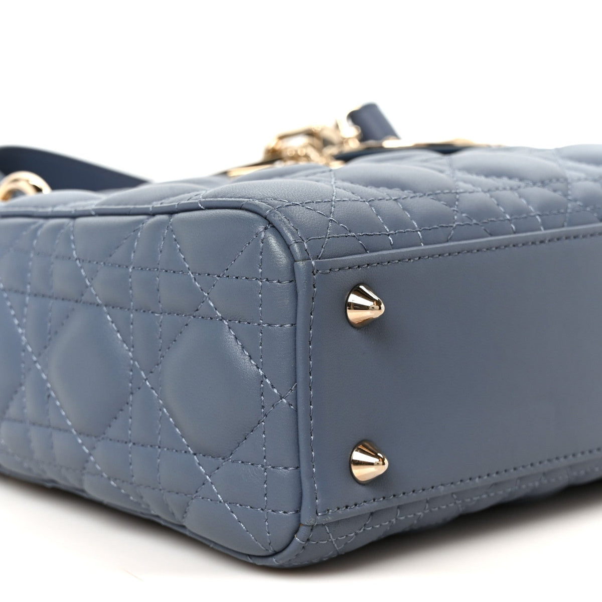 Lambskin Cannage Small My ABCDior Lady Dior Denim Blue