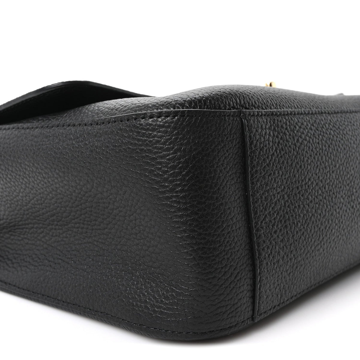 Grained Calfskin Small Souplissimo Maxi Flap Black