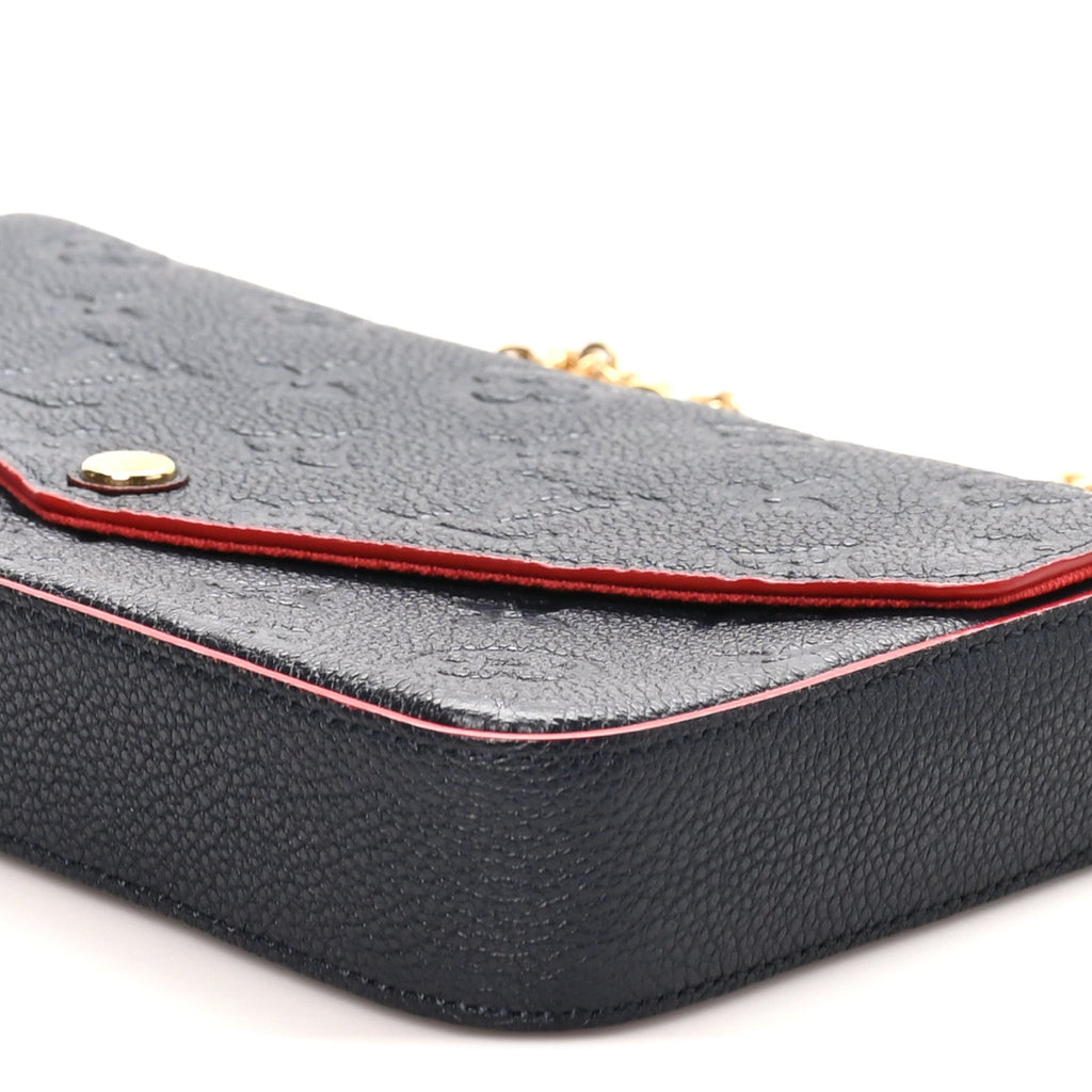 Empreinte Pochette Felicie Chain Wallet Marine Rouge
