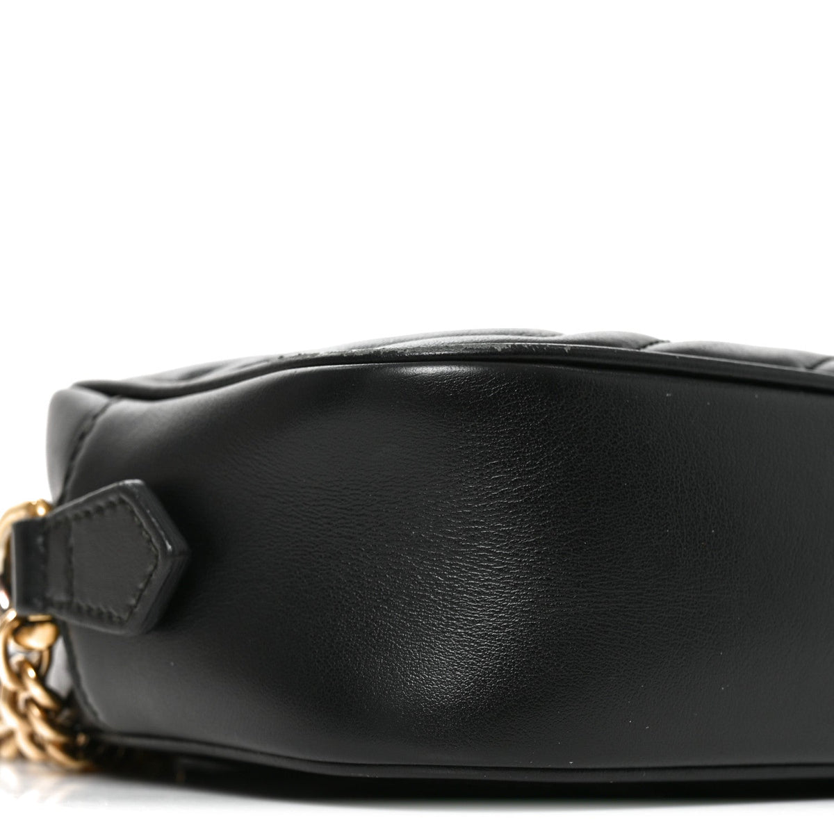 Calfskin Matelasse Mini GG Marmont Chain Shoulder Bag Black