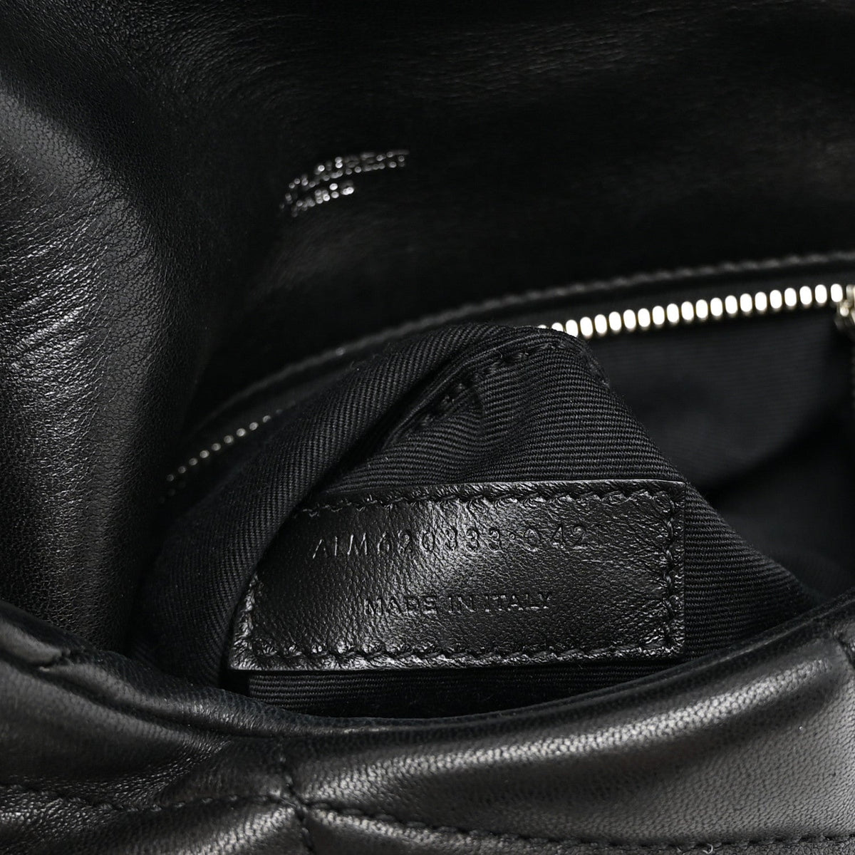 Lambskin Quilted Toy Loulou Puffer Monogram Chain Satchel Black