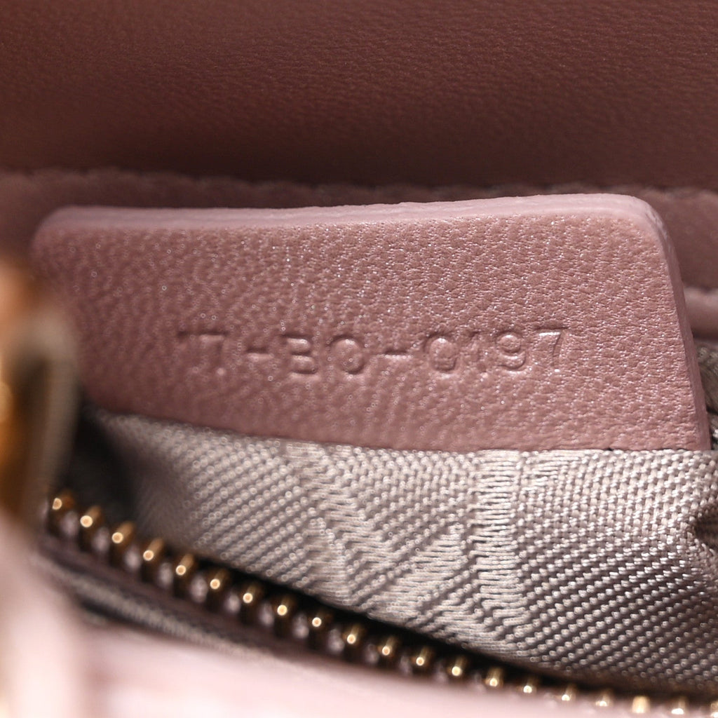 Metallic Lambskin Cannage Mini Lady Dior Lotus
