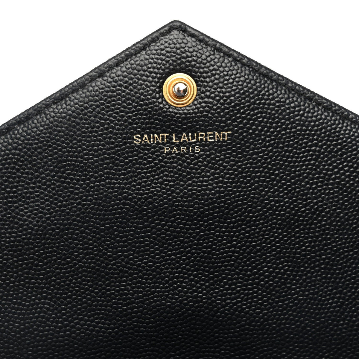 Grain De Poudre Matelasse Chevron Monogram Chain Wallet Black