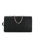 Lambskin Cannage Lady Dior Pouch Black