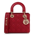 Lambskin Cannage Small My ABCDior Lady Dior Red