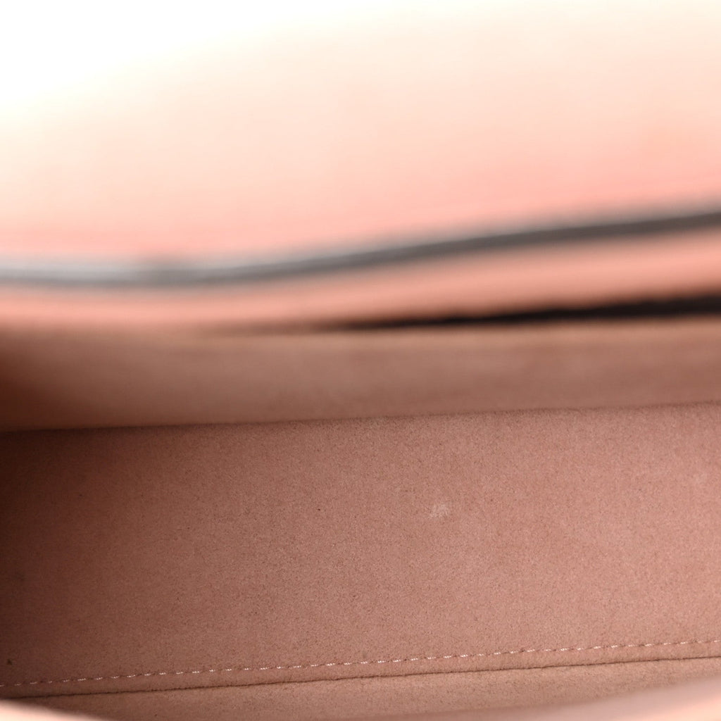 Soft Calfskin Embroidered Lockme Ever BB Rose Pink Snow White Black