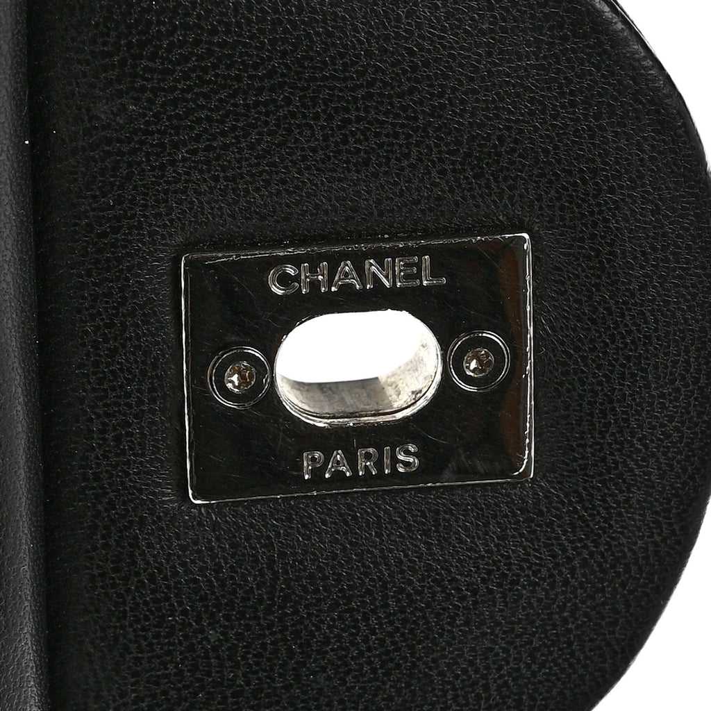 Lambskin Quilted Jumbo Coco Rain Flap Black