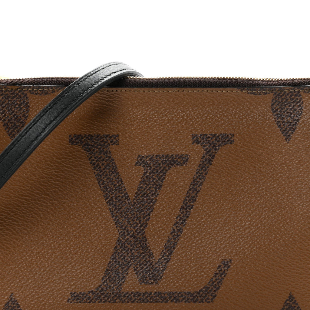 Reverse Monogram Giant Double Zip Pochette