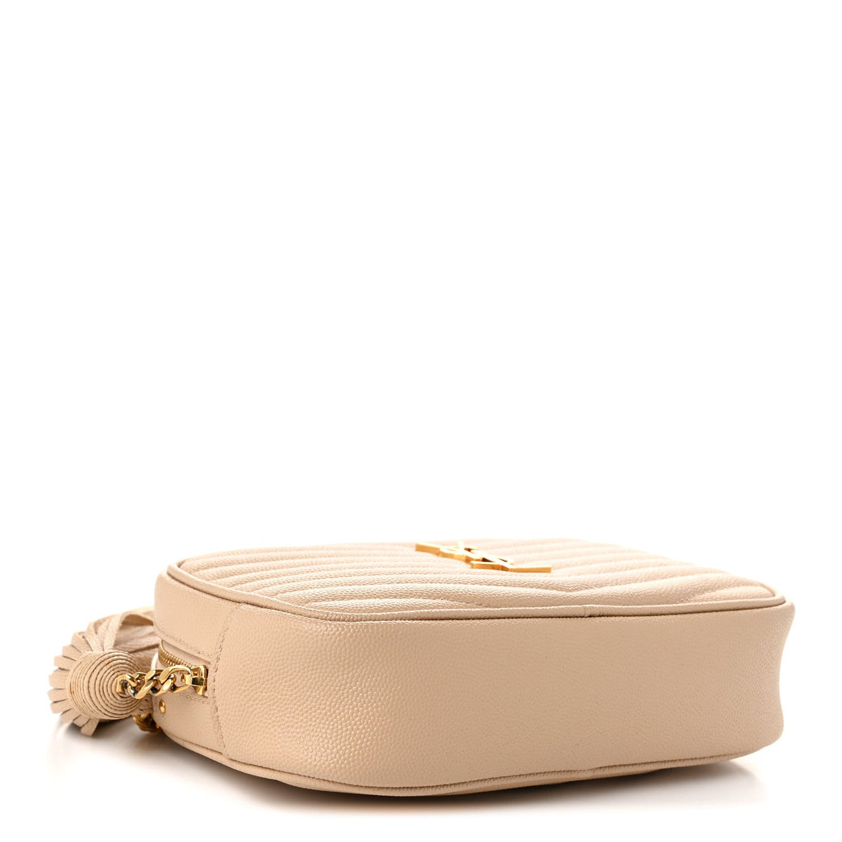Grain De Poudre Matelasse Monogram Mini Lou Camera Bag Dark Beige