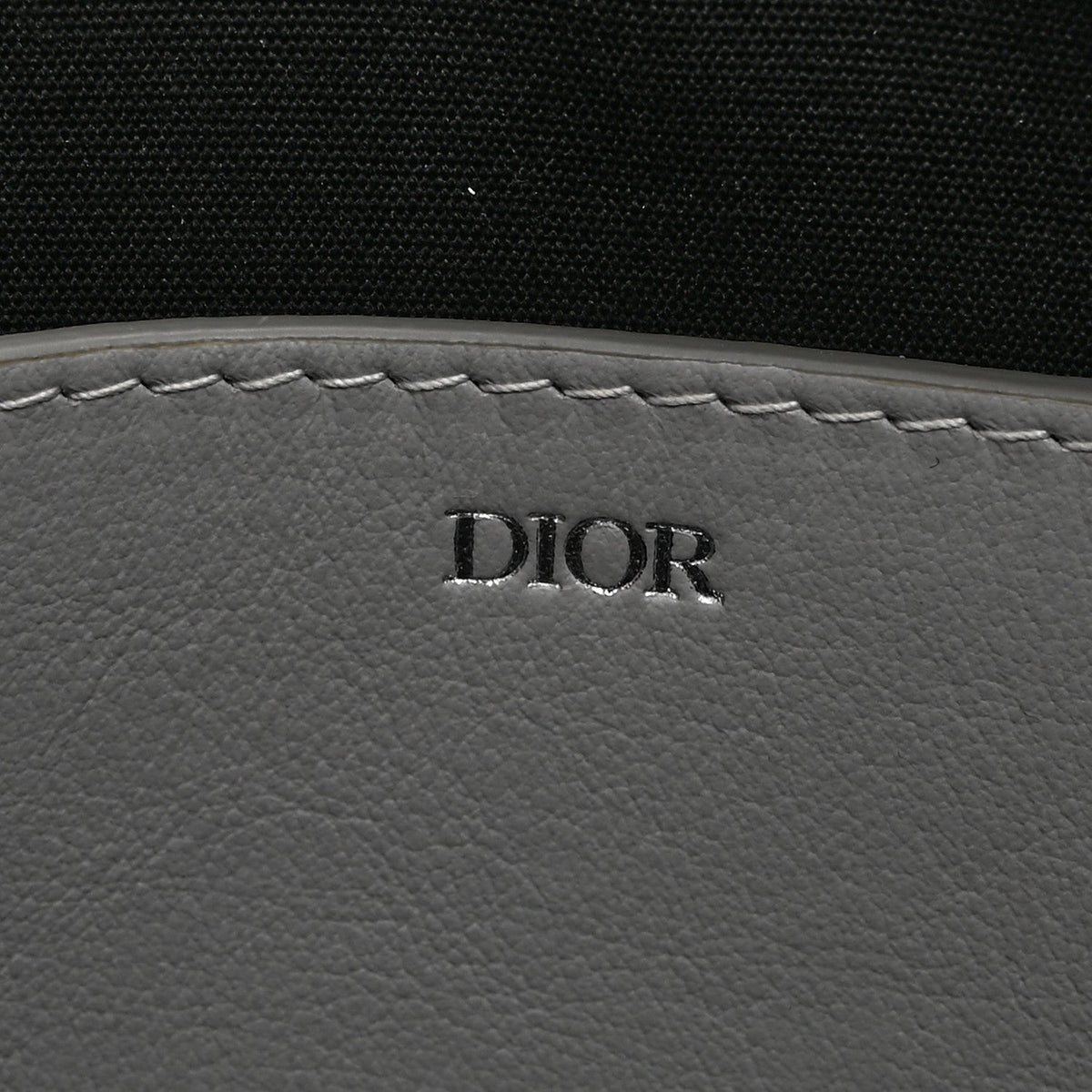 Coated Canvas CD Diamond Pouch Grey