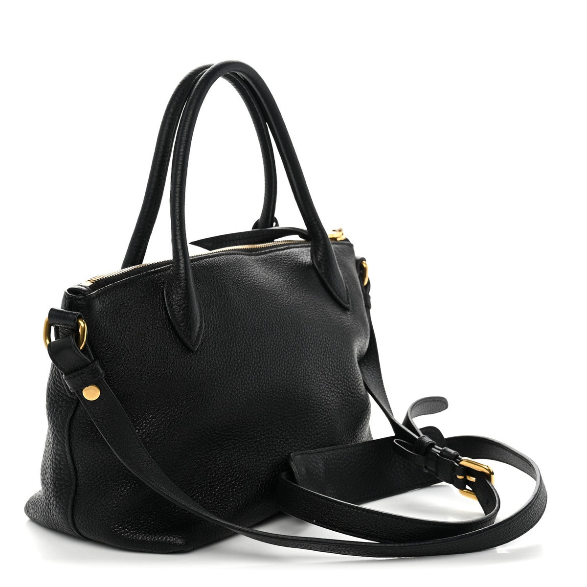 Vitello Daino Small Tote Black
