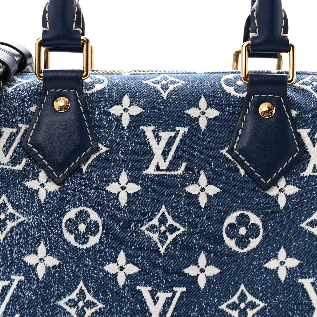 Monogram Jacquard Denim Speedy Bandouliere 25 Bleu