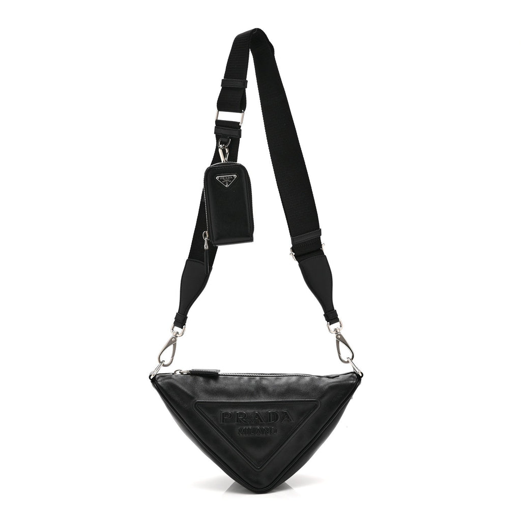 Grace Lux Triangle Shoulder Bag Black