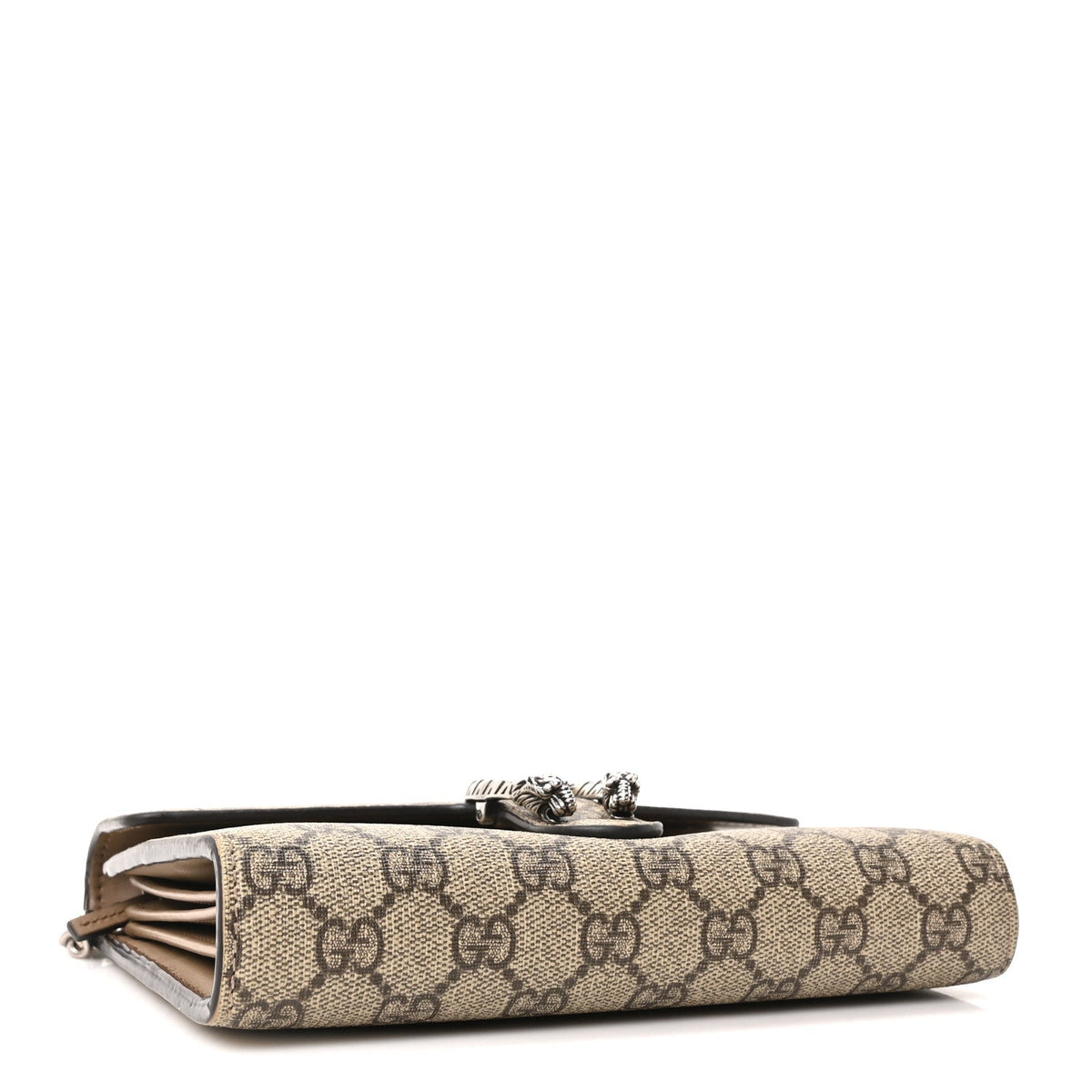 GG Supreme Monogram Mini Dionysus Chain Wallet Beige Taupe