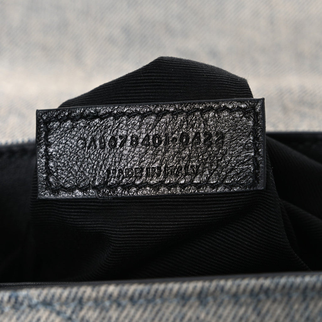 Denim Y Quilted Monogram Toy Loulou Crossbody Bag Grey