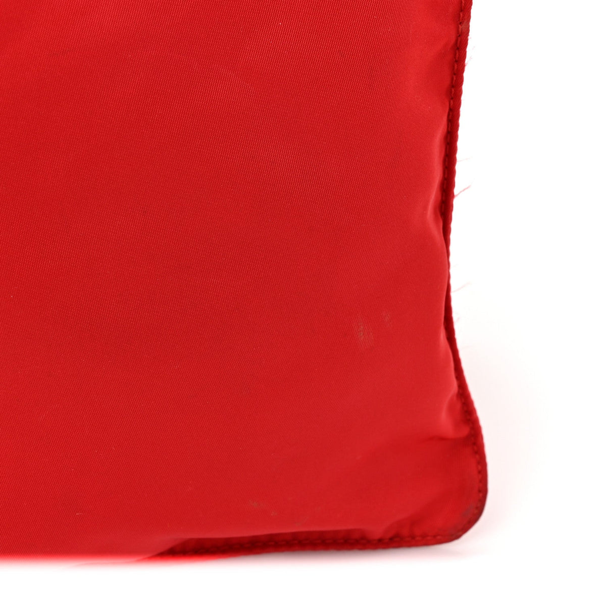 Nylon Vela Saffiano Flat Messenger Bag Rosso