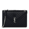 Grain De Poudre Large Tri-Quilt Monogram Satchel Deep Marine