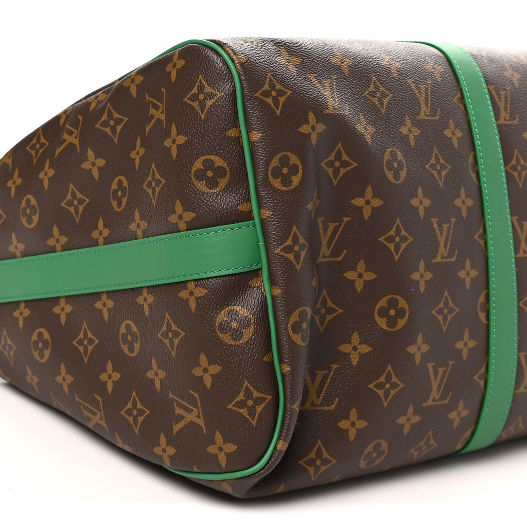Monogram Macassar LV Colormania Keepall Bandouliere 50 Green