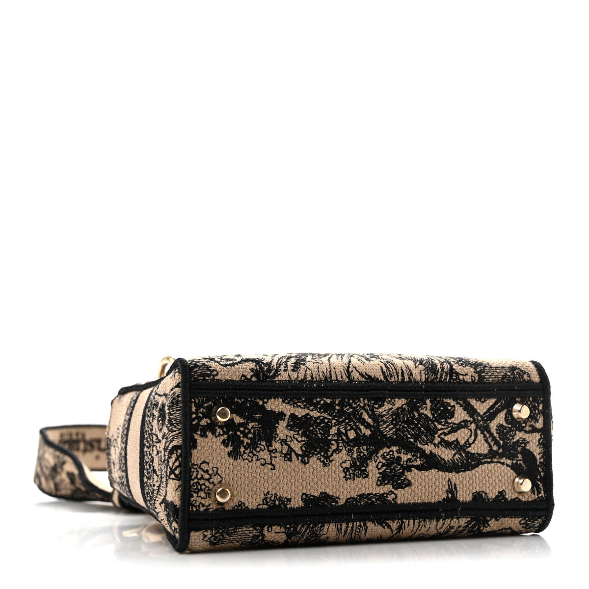 Canvas Toile De Jouy Embroidered Mini Lady D-Lite Beige Mullticolor
