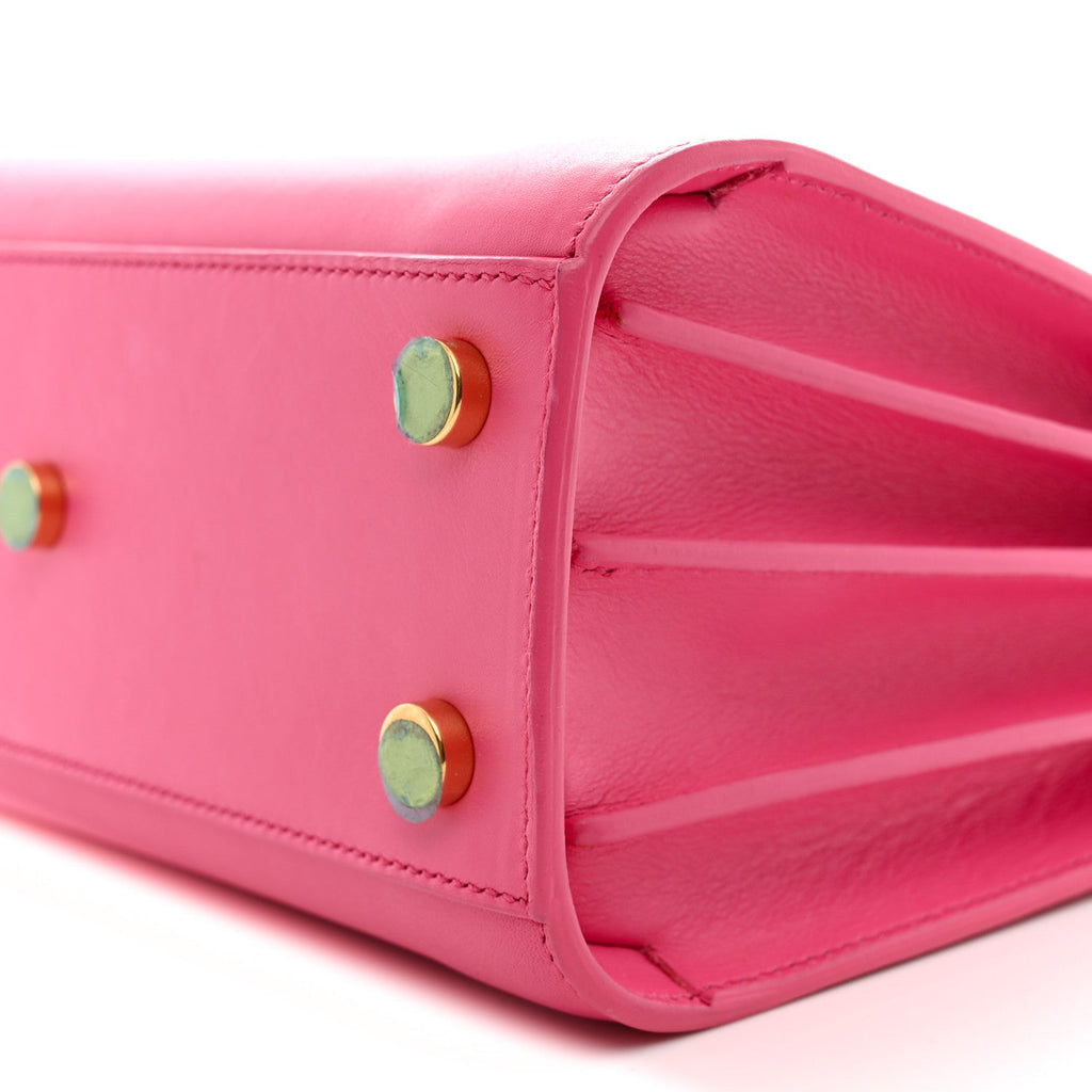 Grained Calfskin Nano Sac De Jour Lipstick Fuchsia