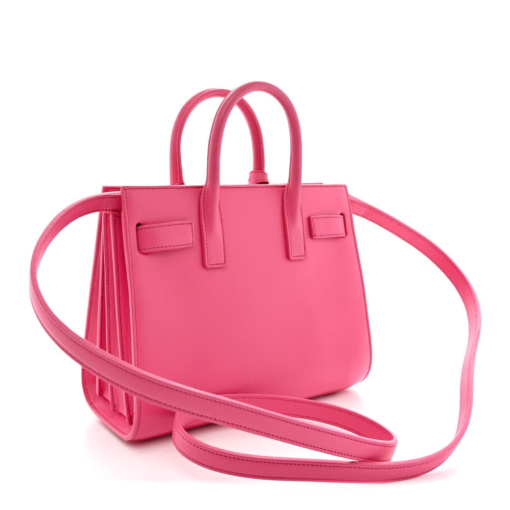 Grained Calfskin Nano Sac De Jour Lipstick Fuchsia