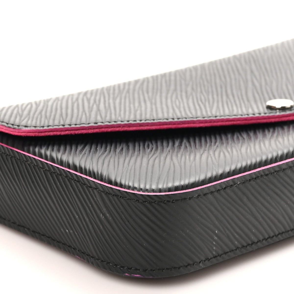 Epi Pochette Felicie Black Hot Pink