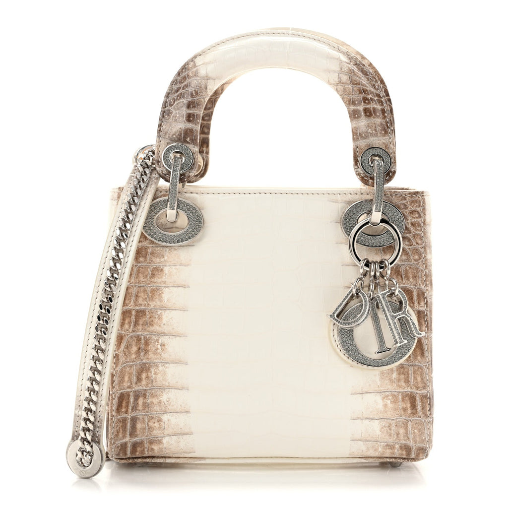 Niloticus Crocodile Himalaya Crystal Mini Lady Dior Latte