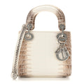 Niloticus Crocodile Himalaya Crystal Mini Lady Dior Latte