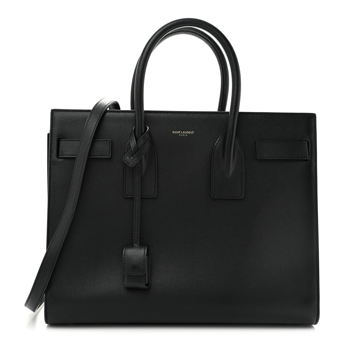 Smooth Calfskin Small Sac De Jour Black
