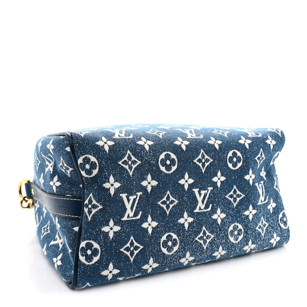 Monogram Jacquard Denim Speedy Bandouliere 25 Bleu