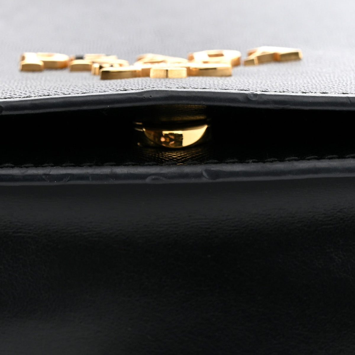 Saffiano Chain Shoulder Bag Black
