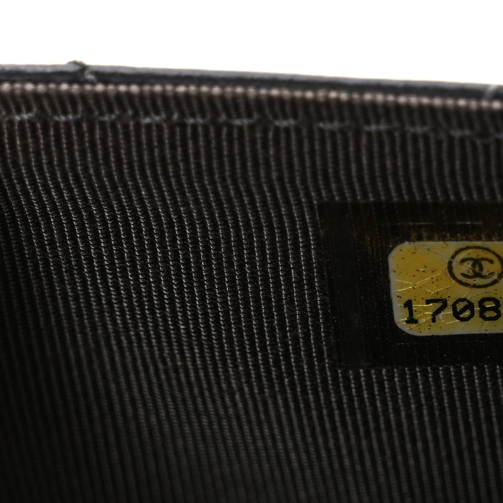 Lambskin Quilted Wallet On Chain WOC Black