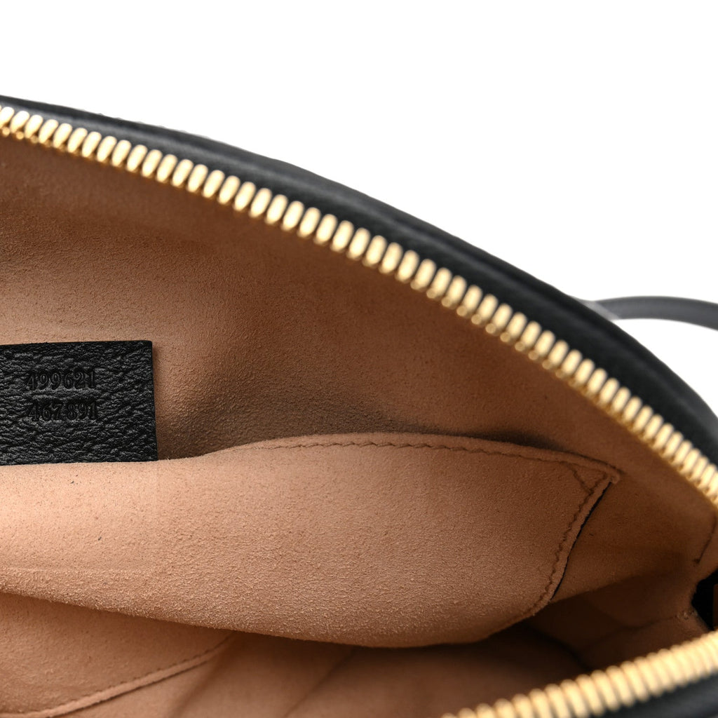 Calfskin GG Web Small Ophidia Dome Shoulder Bag Black