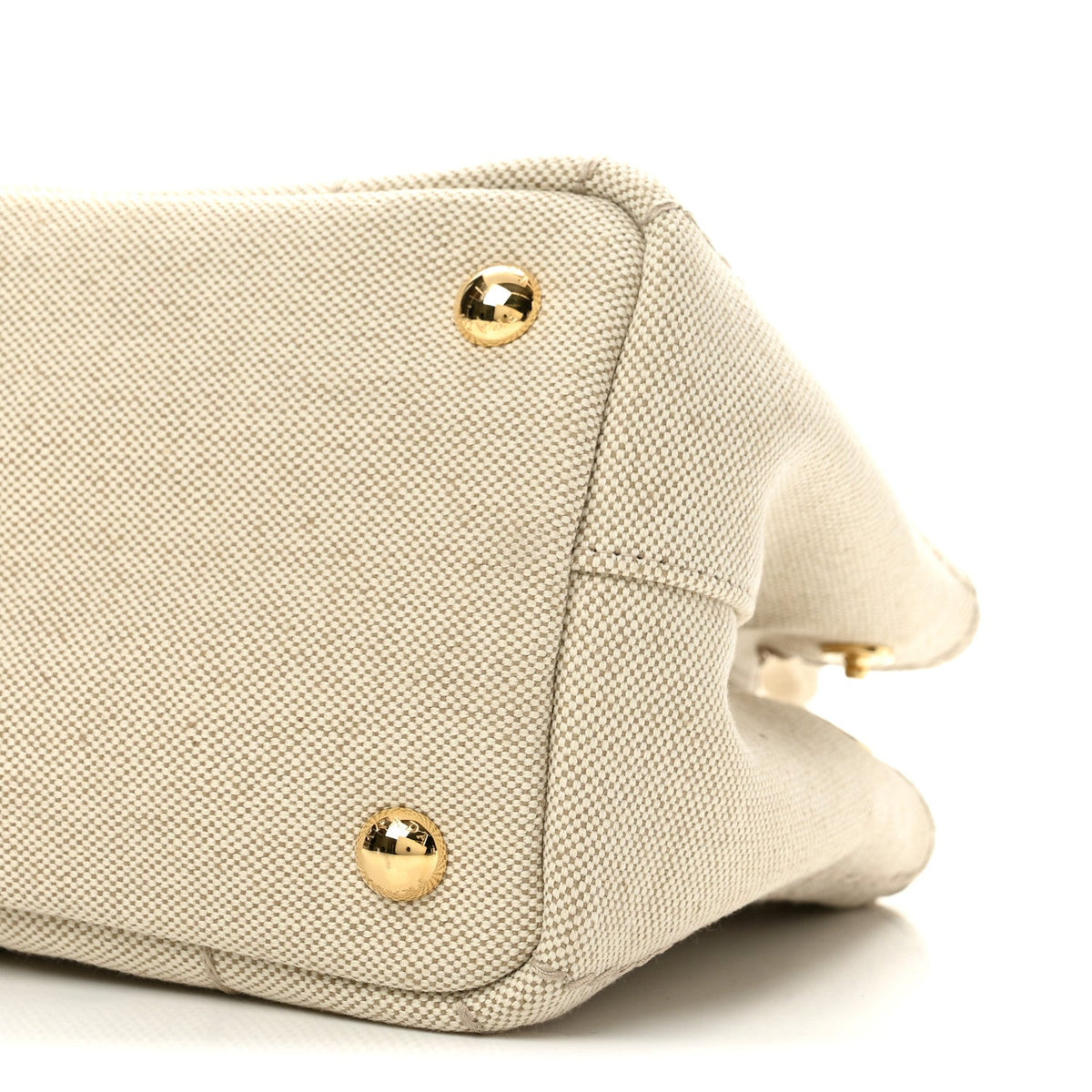 Canvas Mistolino Ricamo Small Logo Tote Naturale