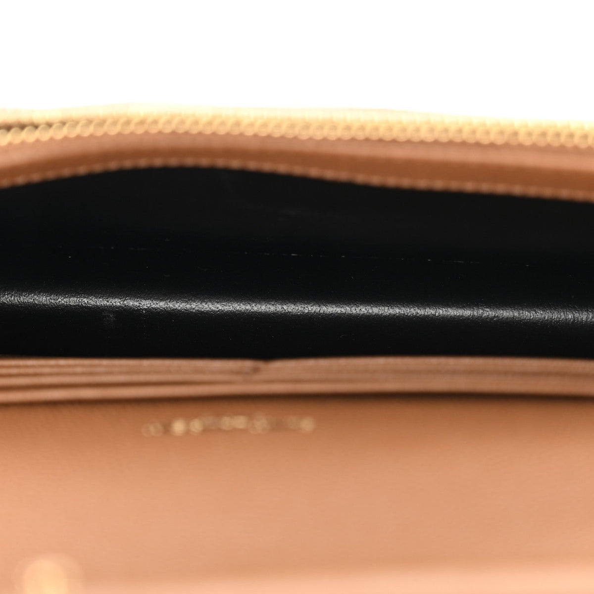 Grain De Poudre Matelasse Chevron Monogram Envelope Chain Wallet Dune