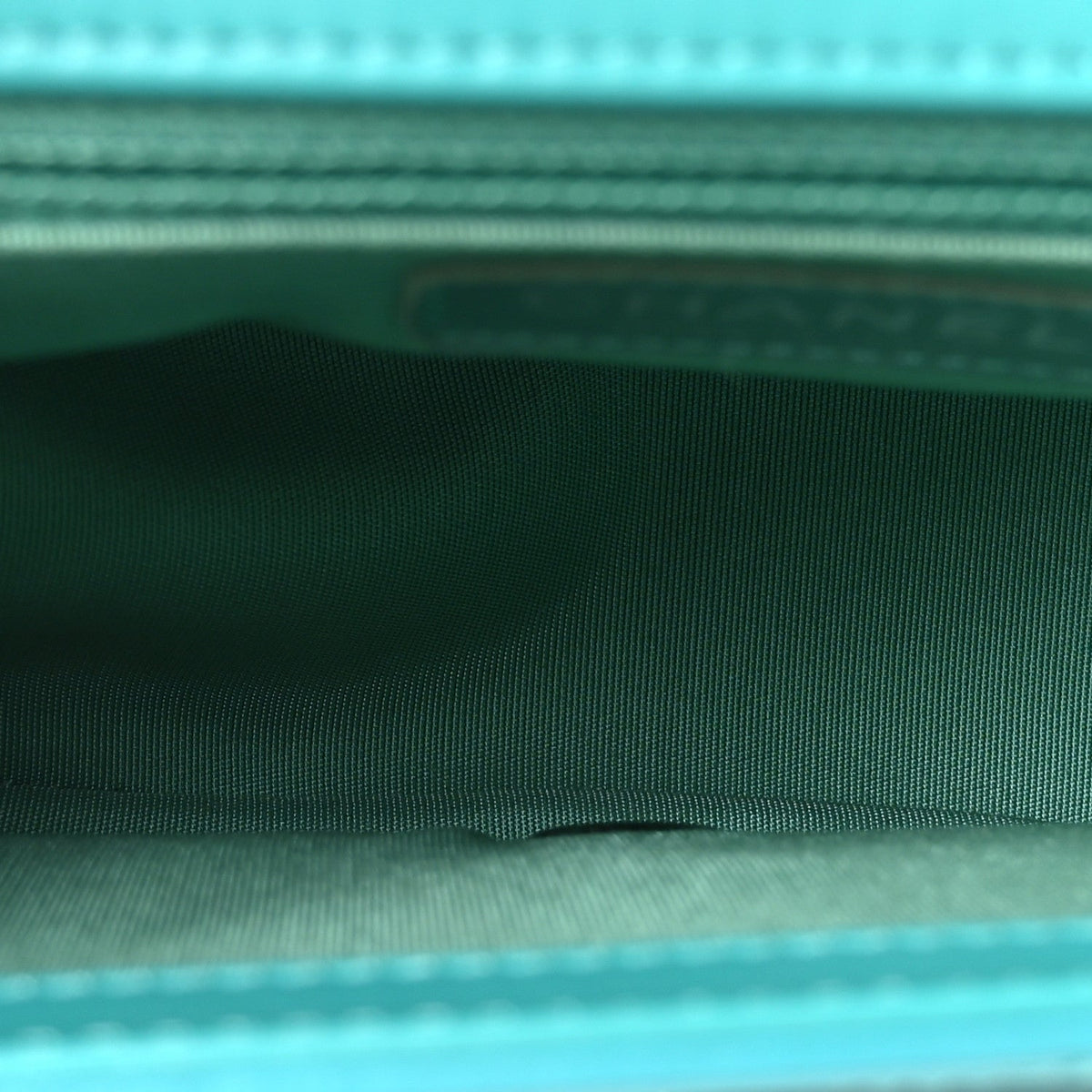 Calfskin Stitched Small Ring My Bag Flap Crossbody Turquoise