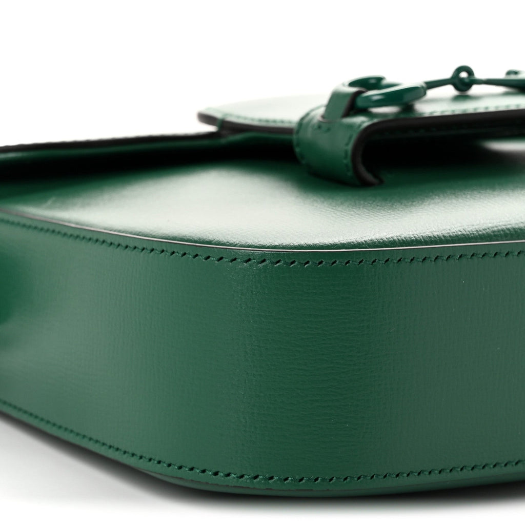 Azalea Calfskin Web Monochrome Horsebit 1955 Shoulder Bag Emerald