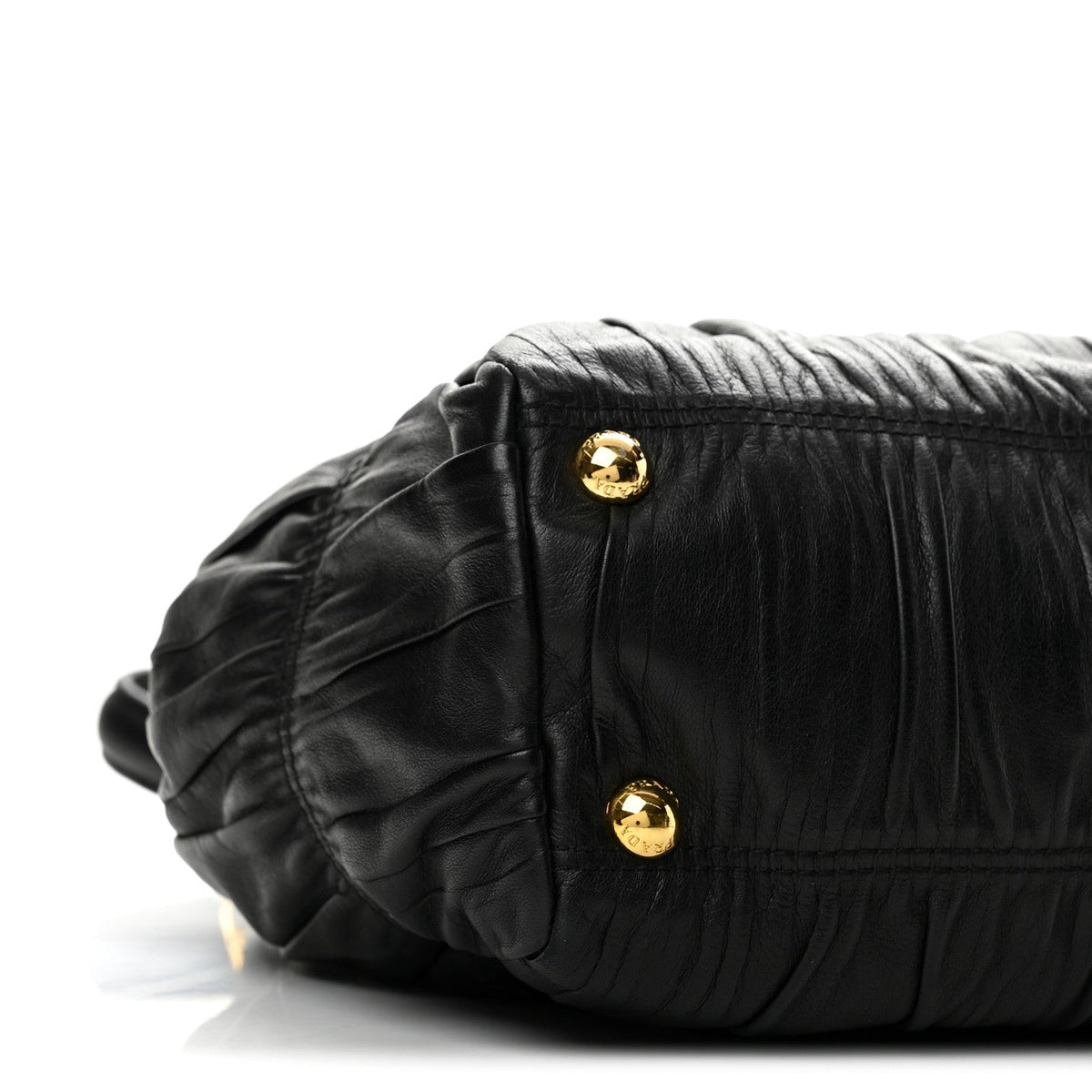Nappa Dressy Gaufre Framed Tote Black