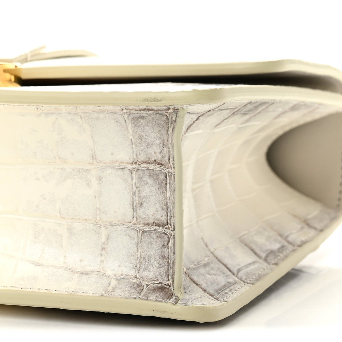 Niloticus Crocodile Himalaya 30 Montaigne Flap Bag Latte