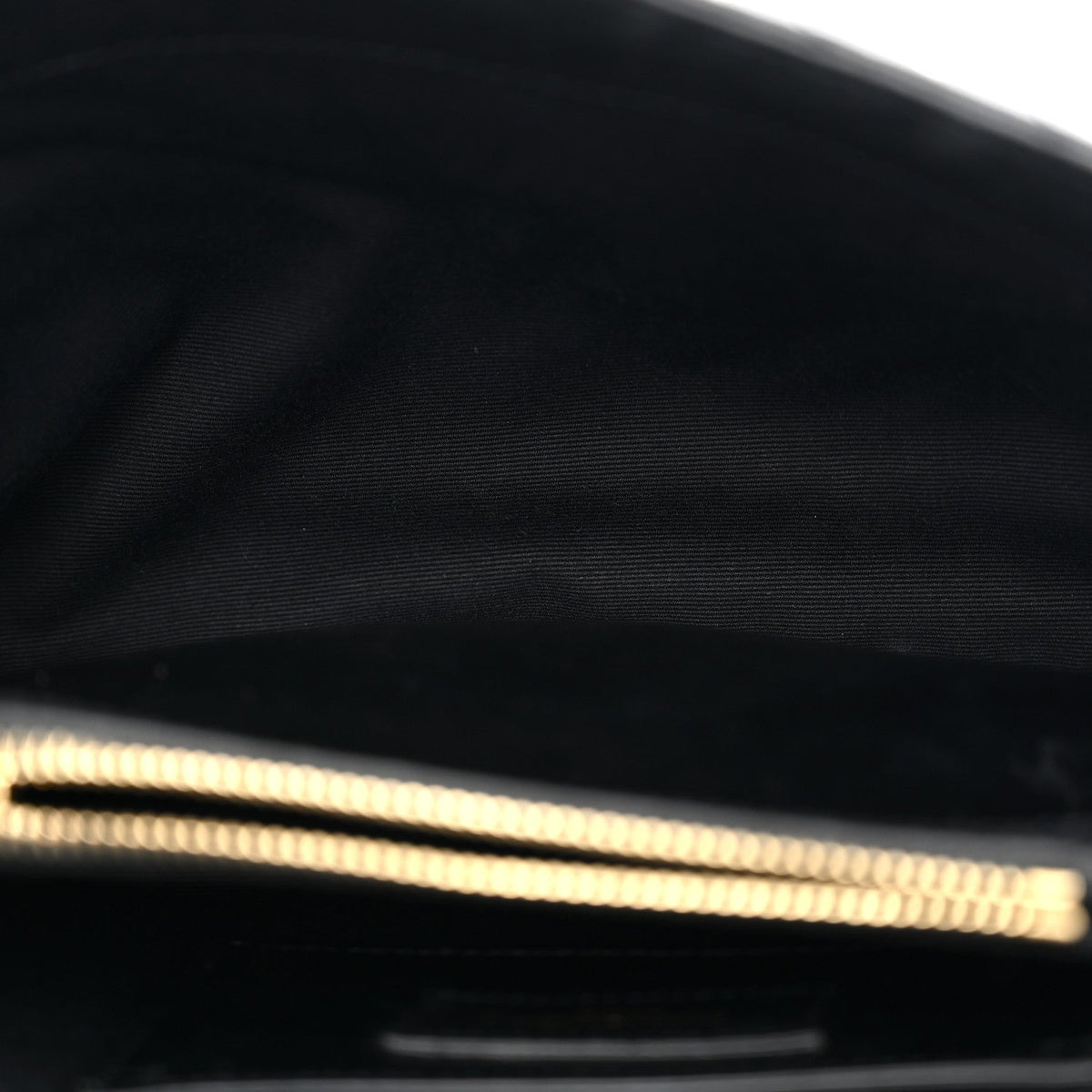 Sheepskin Matelasse Chevron Monogram Medium College Bag Black