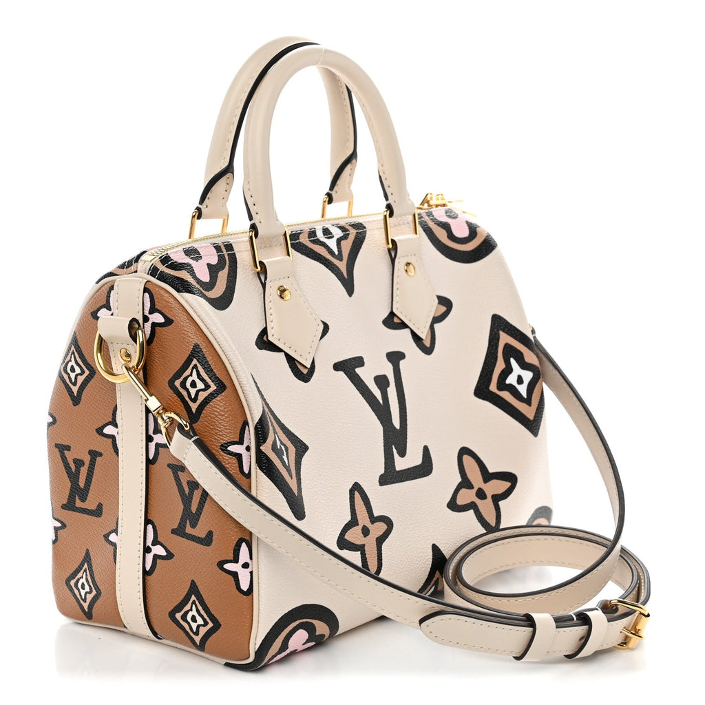 Monogram Giant Wild At Heart Speedy Bandouliere 25 Creme