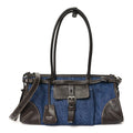 Denim Buffalo Triangle Medium Bonnie Shoulder Bag  Blue Caffe