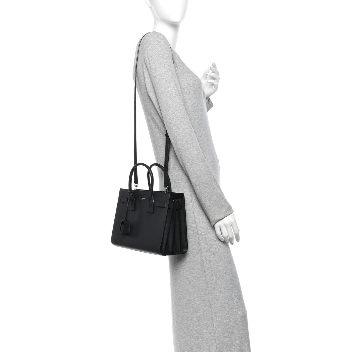 Grained Calfskin Baby Sac De Jour Souple Black